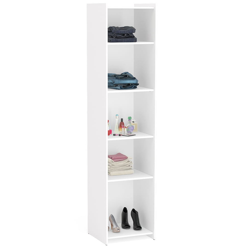 Closet MAYARA 04 prateleiras, Padrao Branco toqueacampainha Armario Tv Pared ~ Closet MAYARA 04 prateleiras, Padrao Branco toqueacampainha