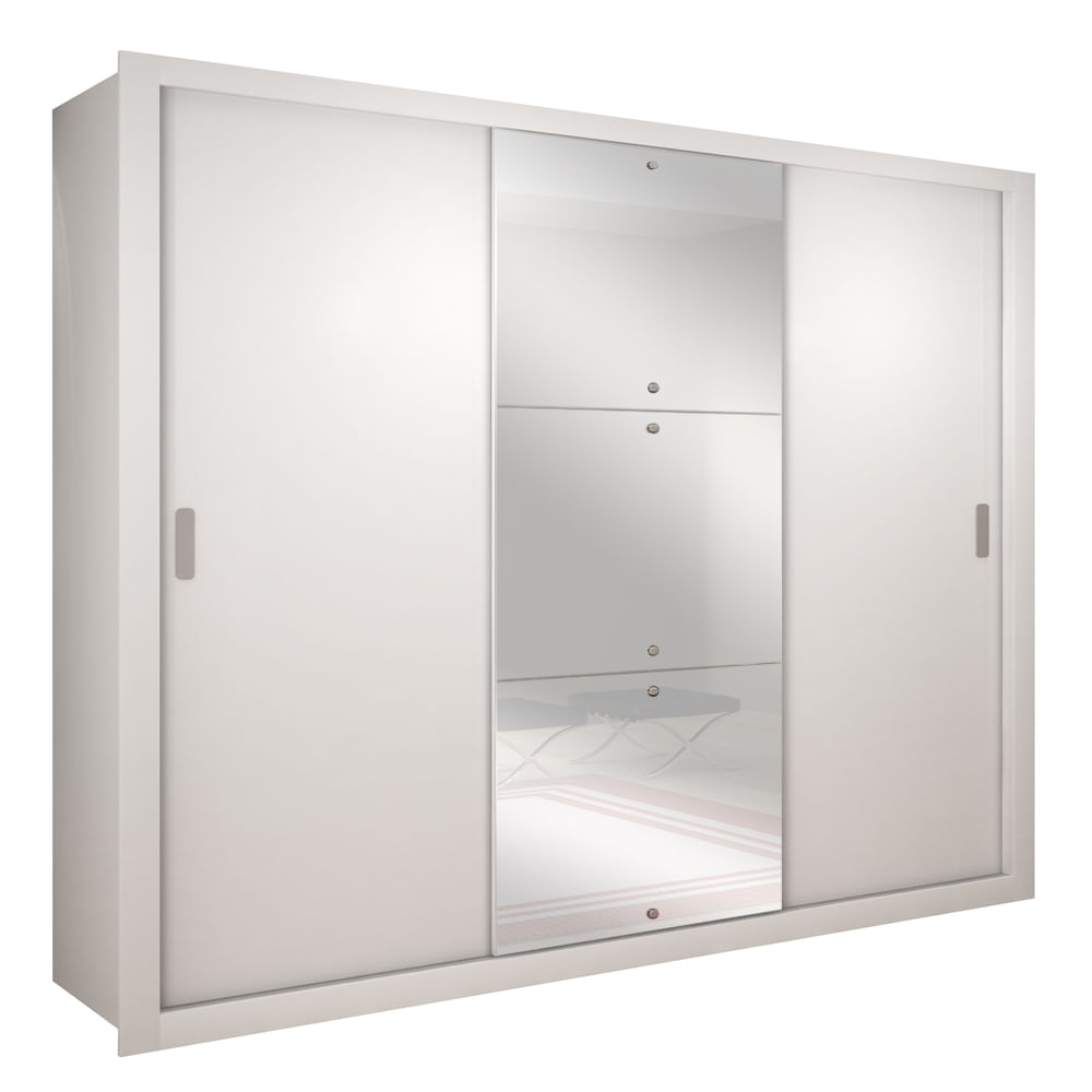Armário 3 Portas De Correr Sendo 1 Com Espelho, Branco, Muni R$ 1 090,00 em Mercado Livre Armario Clothing ~ Armário 3 Portas De Correr Sendo 1 Com Espelho, Branco, Muni R$ 1 090,00 em Mercado Livre