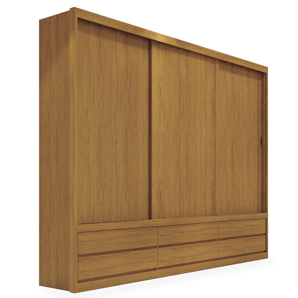 Resultado de imagem para Armário, 3 Portas de Correr, Imbuia Mel, Aires