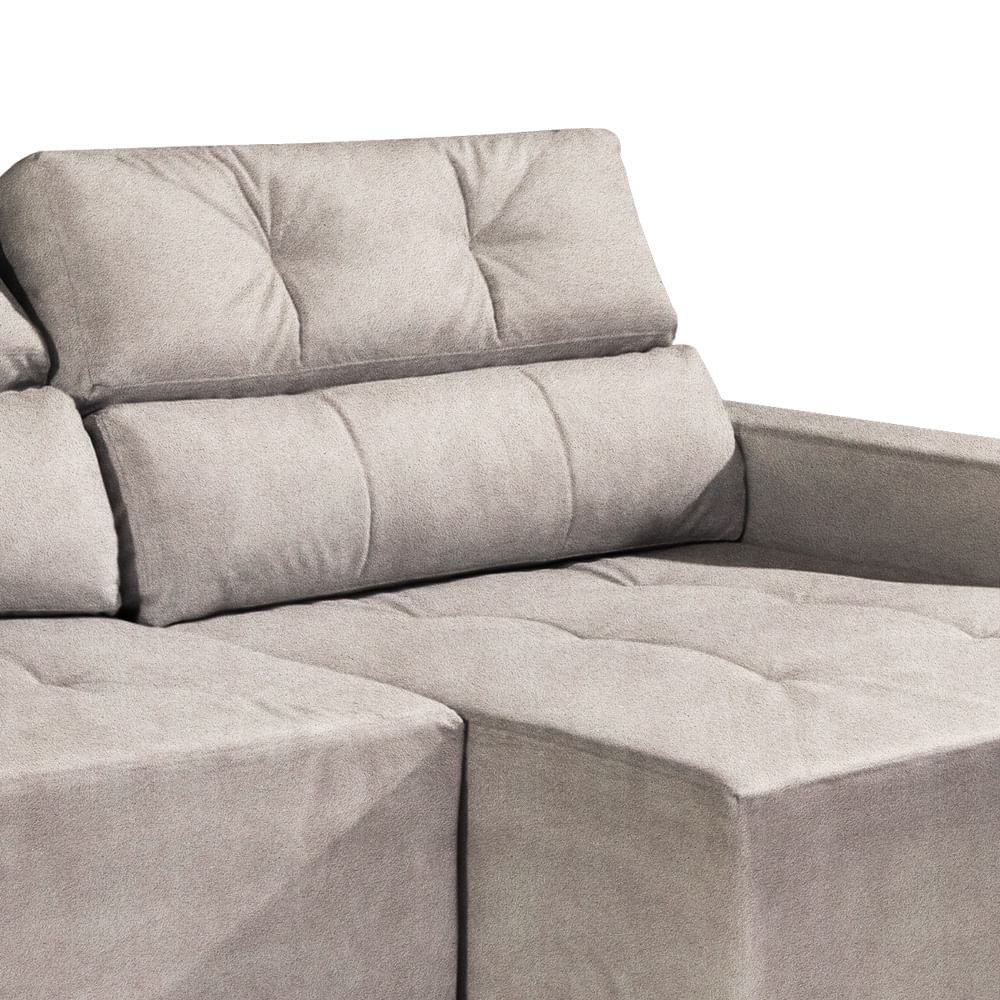 Sofá Viseu Retratil e Reclinável 2,05, Revestimento Monteiro 04